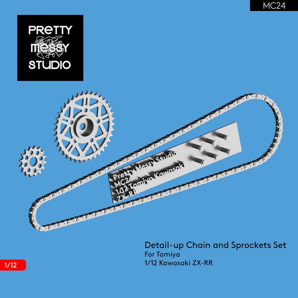 Tamiya 1/12 Kawasaki ZX-RR Detail-up Chain and Sprockets set