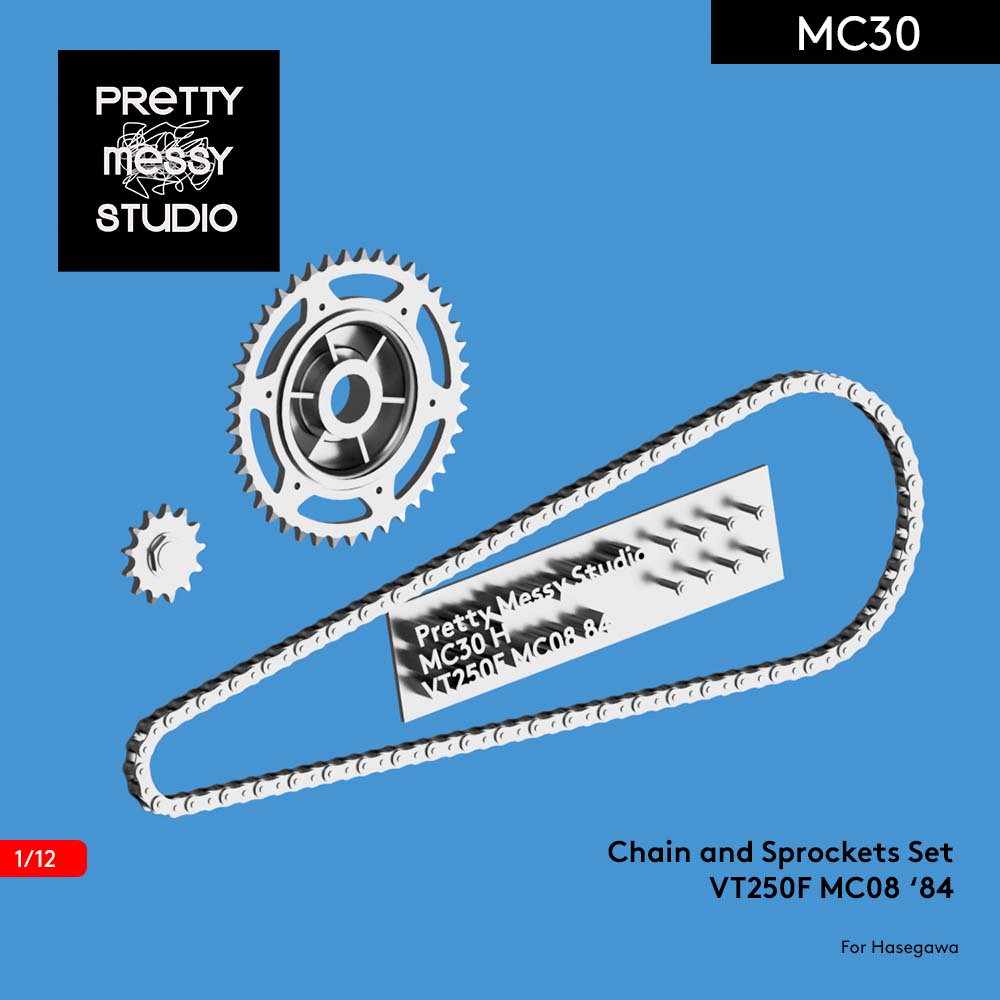 Hasegawa 1/12 Honda VT250F (MC08) '84 Detail-up Chain and Sprockets set