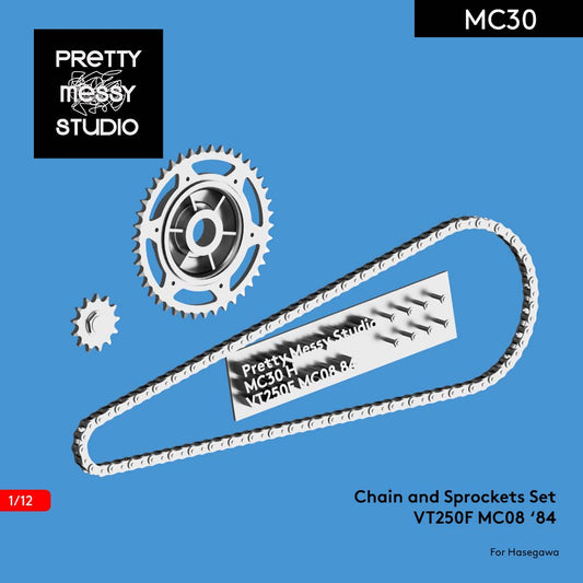 Hasegawa 1/12 Honda VT250F (MC08) '84 Detail-up Chain and Sprockets set