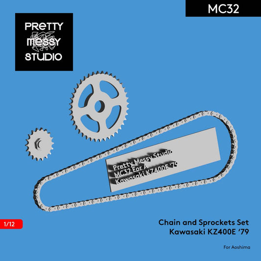 Aoshima 1/12 Aoshima Kawasaki KZ400E '79 Detail-up Chain and Sprockets set