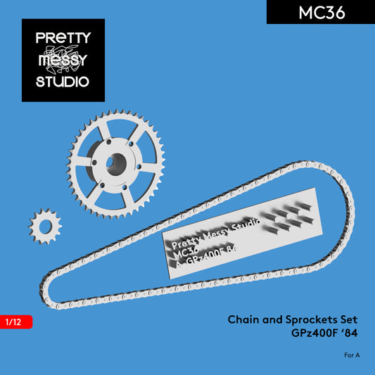 Aoshima 1/12 Kawasaki GPz400F Detail-up Chain and Sprockets set