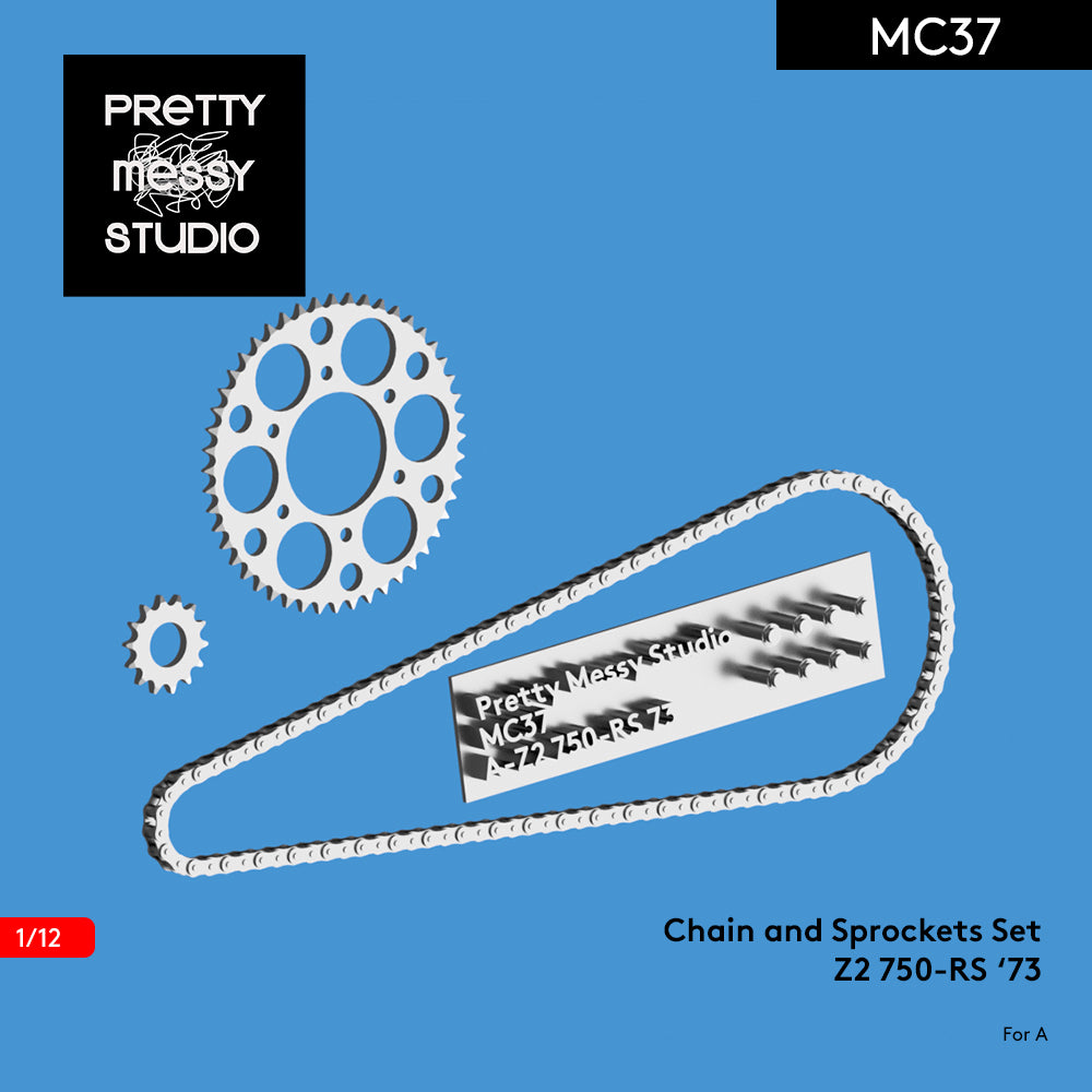 Aoshima 1/12 Kawasaki Z2 750RS Detail-up Chain and Sprockets set