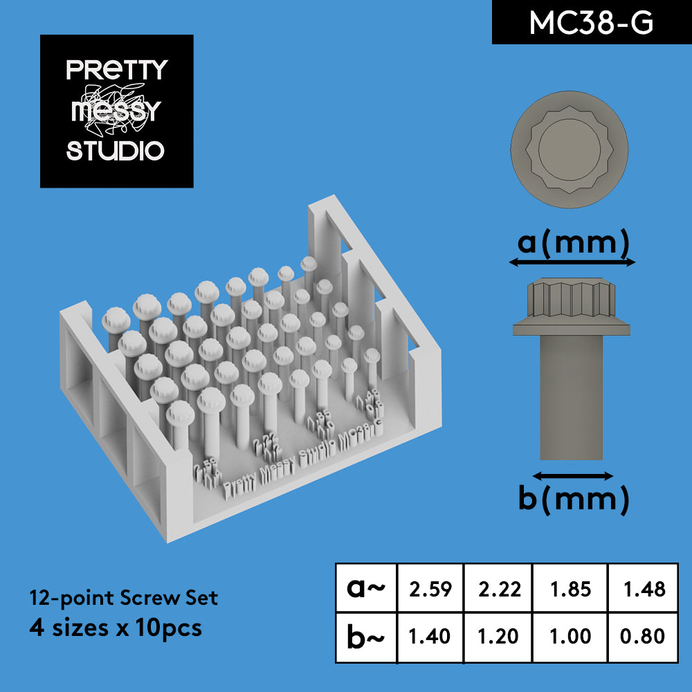 Detail-up Screw Set 3D Printed