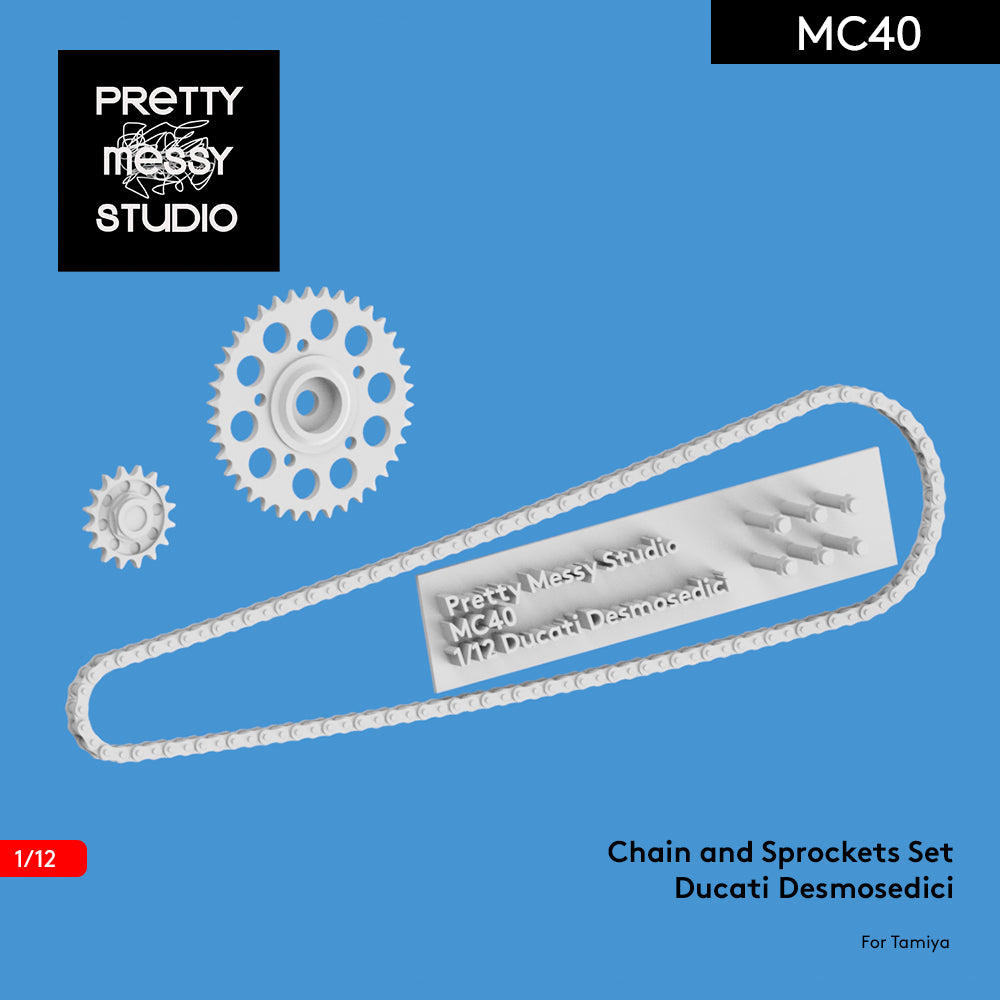 Tamiya 1/12 Ducati Desmosedici Detail-up Chain and Sprockets set