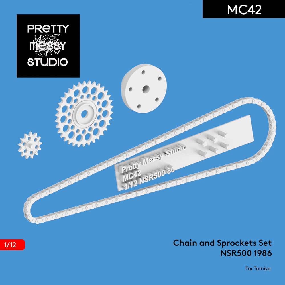 Tamiya 1/12 NSR500 '86 Detail-up Chain and Sprockets set