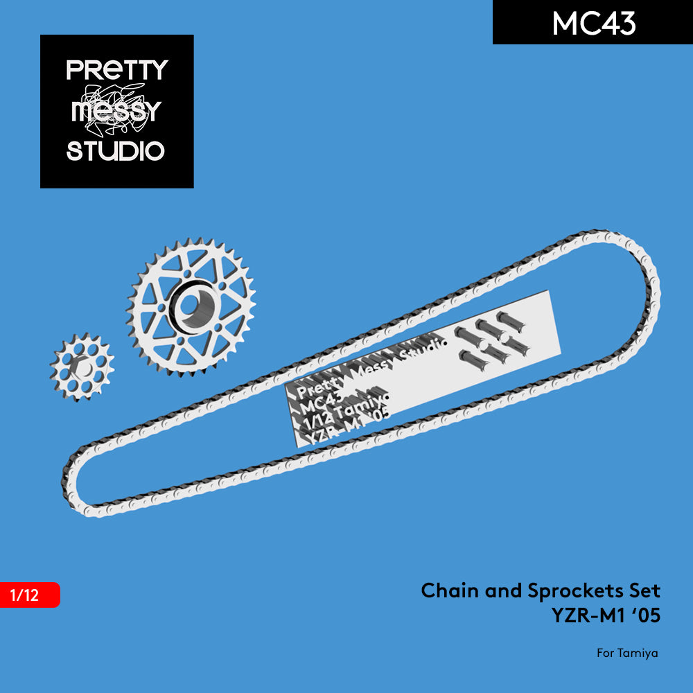 Tamiya 1/12 Yamaha YZR-M1 '05 Detail-up Chain and Sprockets set