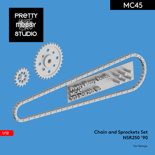 1/12 Tamiya NSR250 '90 Detail-up Chain and Sprockets set