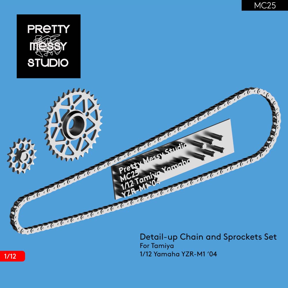 Tamiya 1/12 Yamaha YZR-M1 '04 Detail-up Chain and Sprockets set