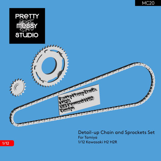 Tamiya 1/12 Kawasaki H2 H2R Detail-up Chain and Sprockets set