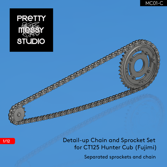 Fujimi 1/12 CT125 Hunter Cub Detail-up Chain and Sprockets set